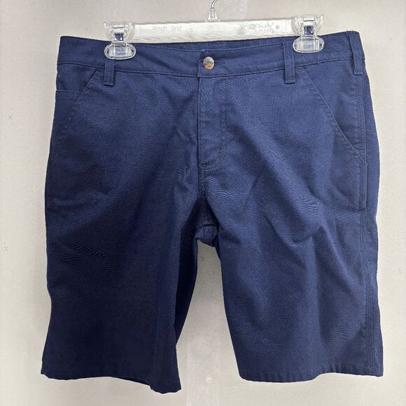 Carhartt Women's Canvas Carpenter Blue 10 Inch Inseam Shorts Size 10 34W EUC - Picture 3 of 8
